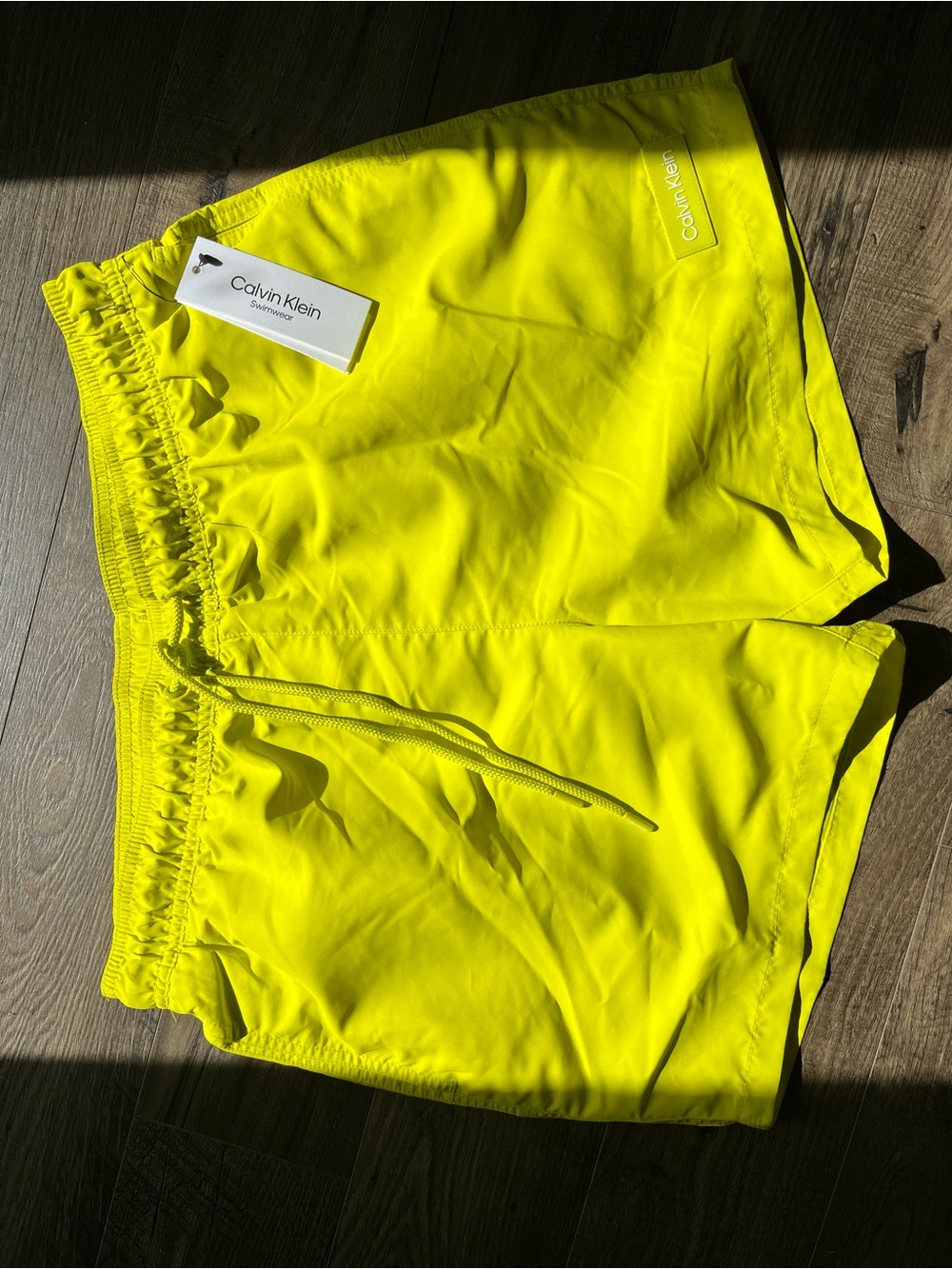 Calvin Klein Neon Yellow Athletic Swim Shorts